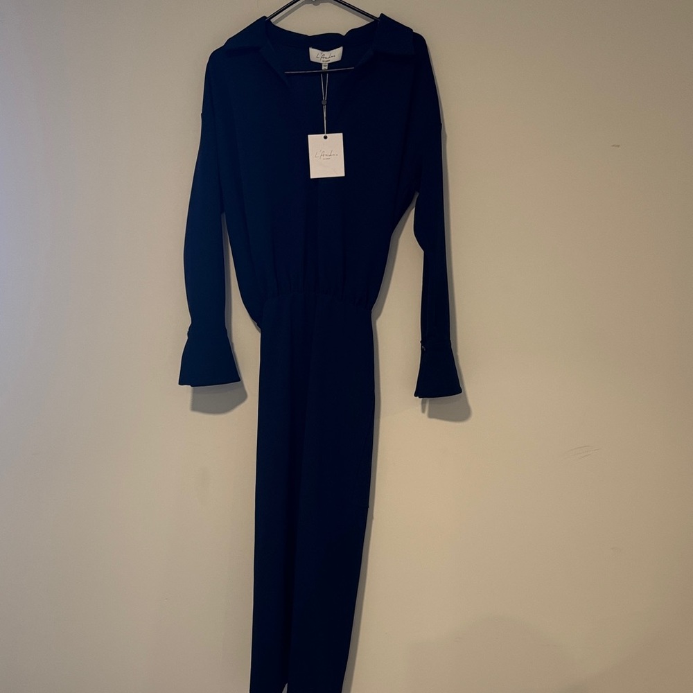 L'Academie Midnight Long Sleeve drop waist Dress